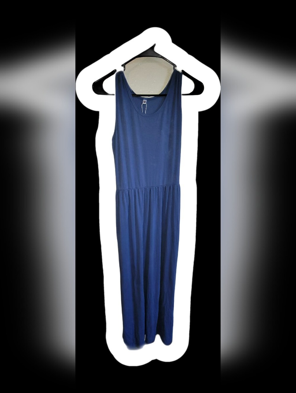 Sleeveless Navy Blue Maxi Dress